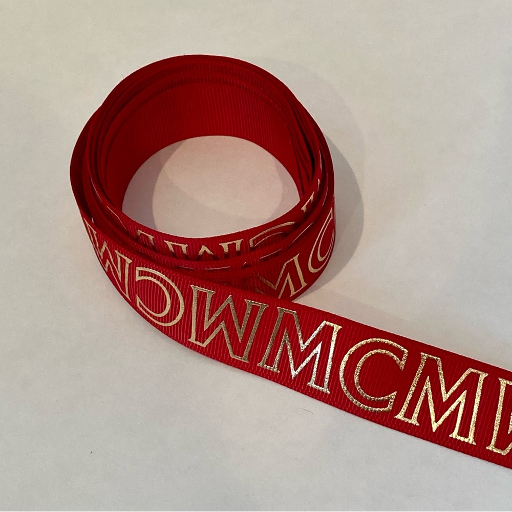 MCM JUST Red Logo Ribbon - Picture 3 of 5